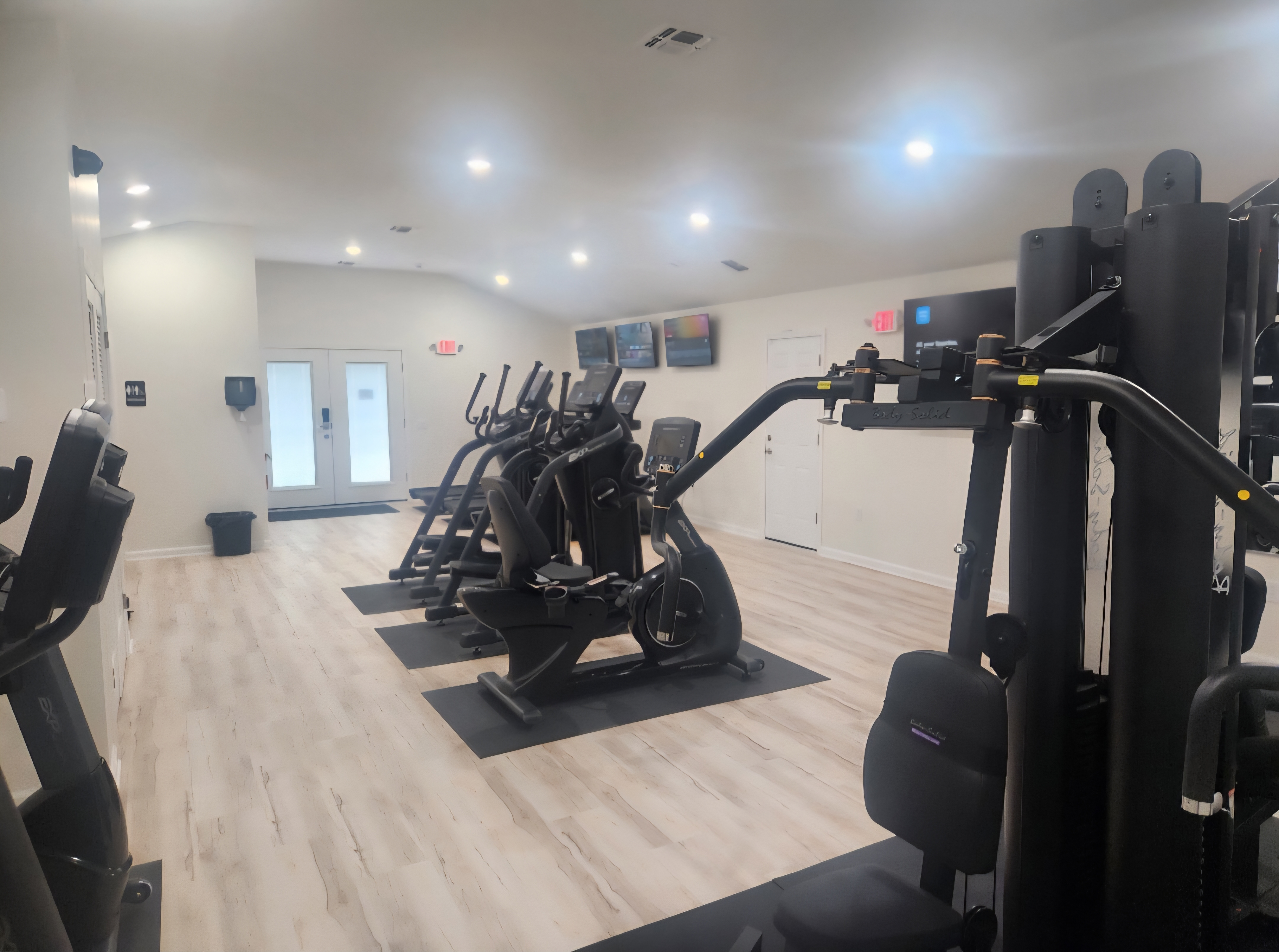 Fitness center cardio equipment