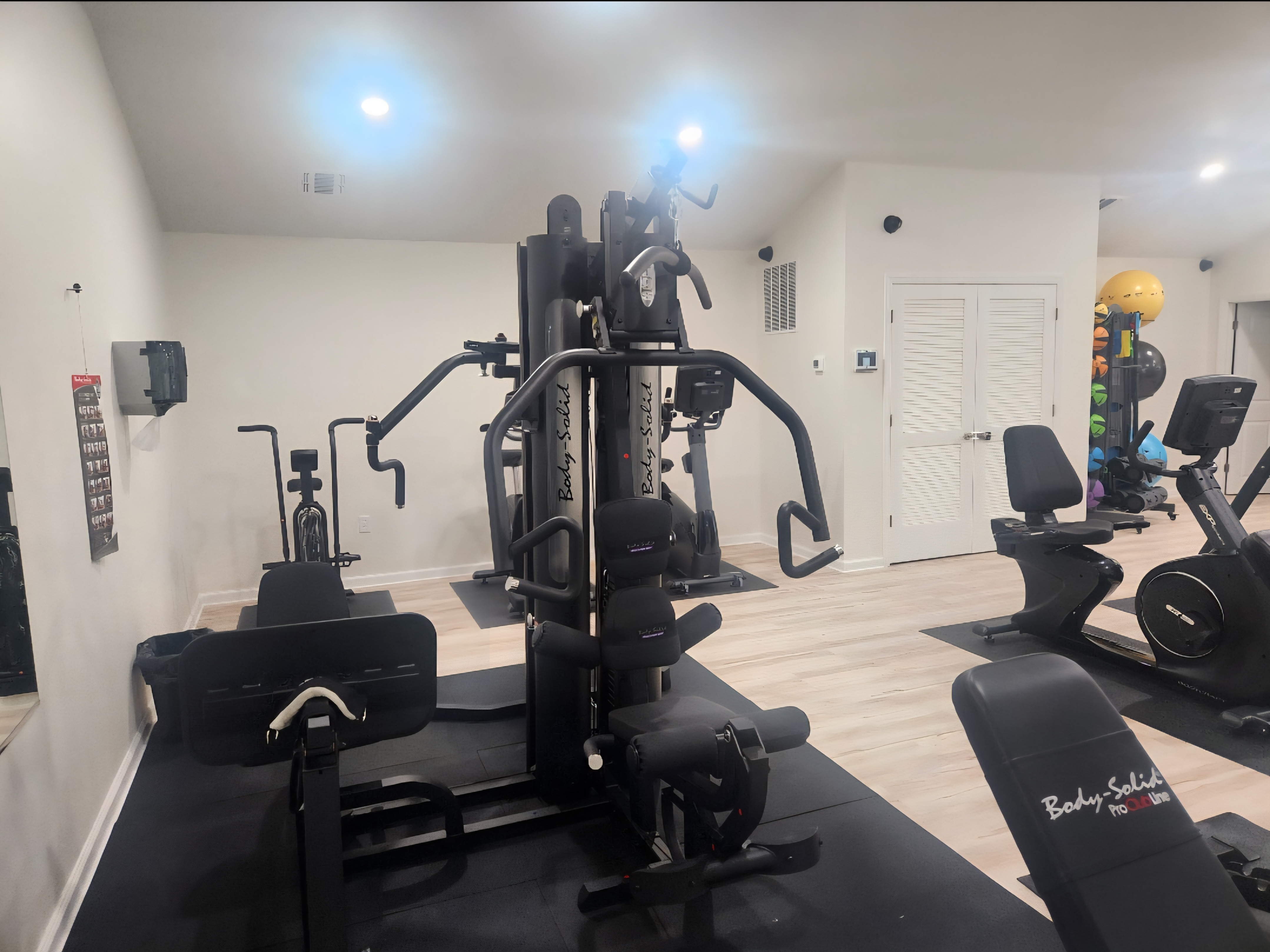 Fitness center strength equipment