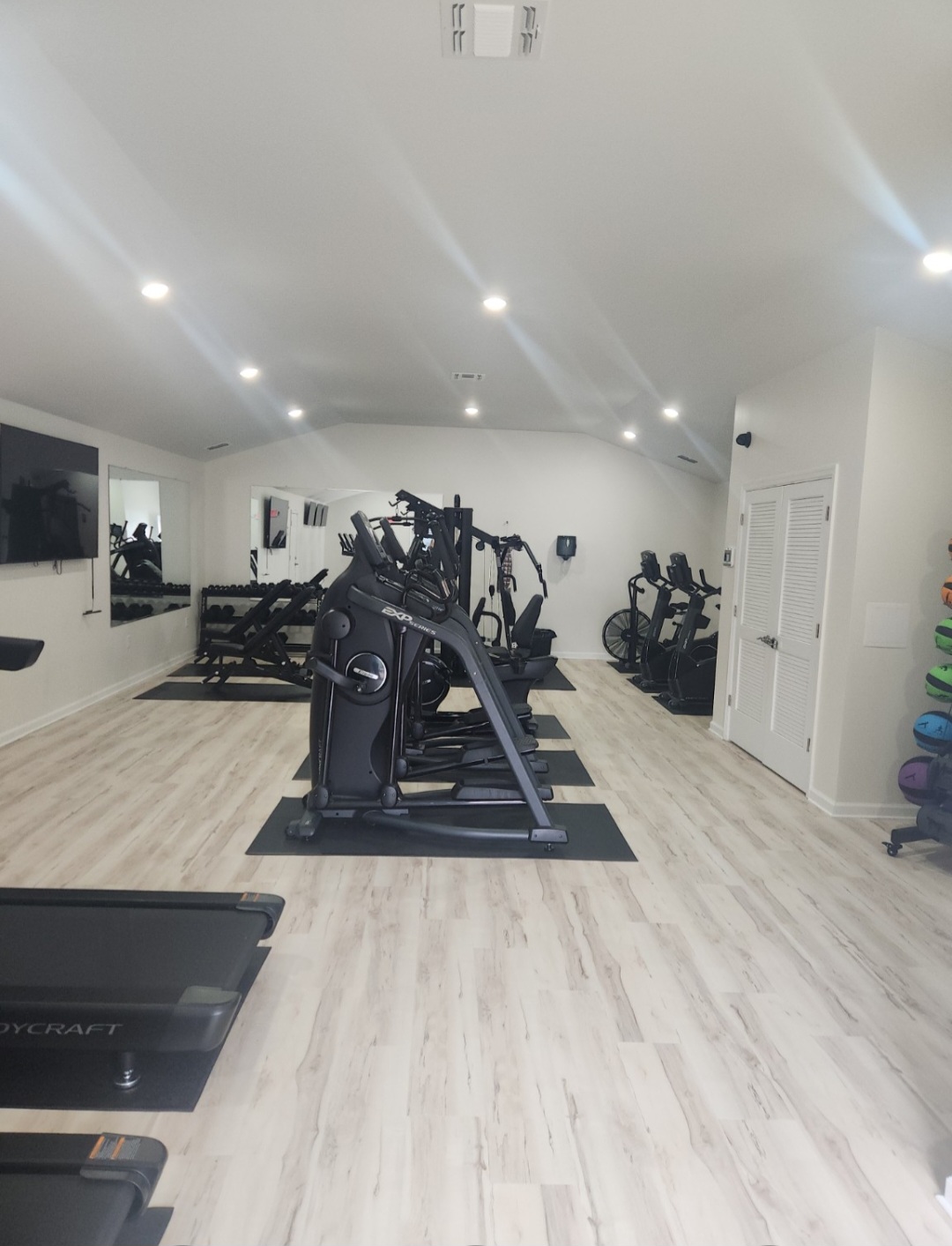 Fitness center interior